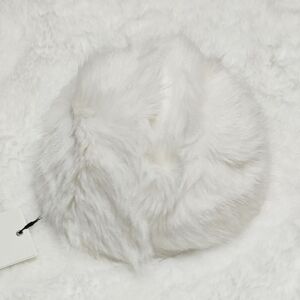 Apparis Margot Pillbox Hat Blanc Faux Fur Preppy Holiday Gift Winter Formal New